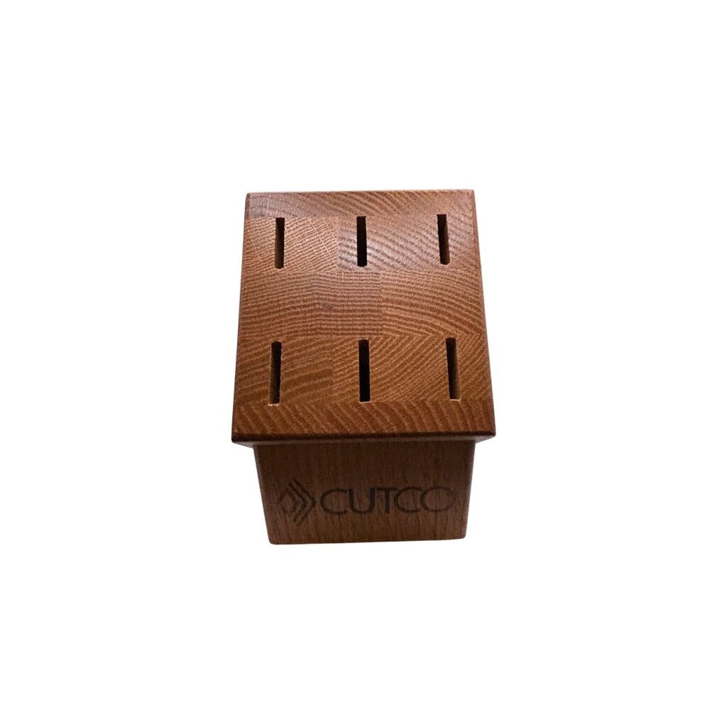Cutco 6-Slot Wood Knife Block Made In USA